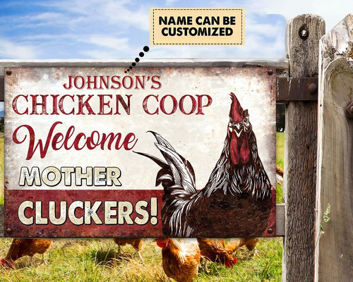 Personalized Outdoor Chicken Coop Vintage Tin Sign for Your Flock - Personalize Wall Art