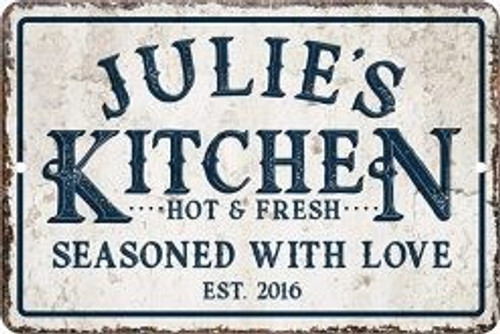 Vintage Metal Sign for Your Kitchen: Personalized Decor - Personalize Wall Art