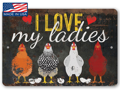 Farm Fresh Eggs Chicken Coop Vintage Tin Sign USA Made - Personalize Wall Art