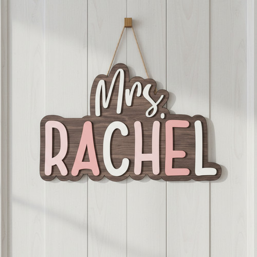 Appreciation Wood Sign - Custom Teacher Welcome Door Hanger - Personalize Wall Art
