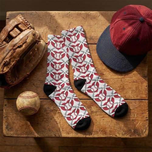 Baseball Love Heart 3D Socks Perfect Game Day Gift - Sportilla