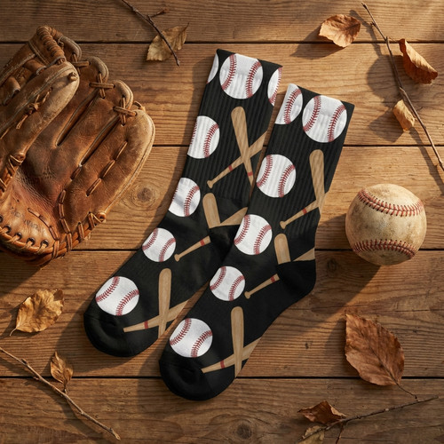 Cushioned Baseball 3D Crew Socks Ultimate Fan Comfort - Sportilla