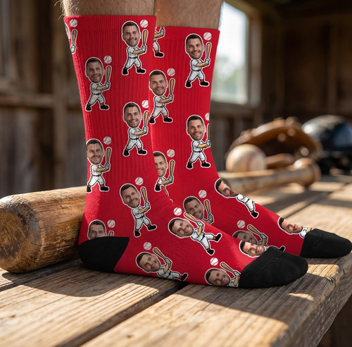 Custom Baseball Lover 3D Socks All Star Gift Idea - Sportilla