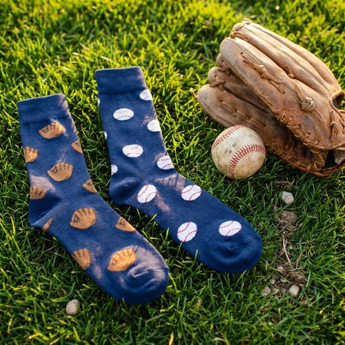 Mismatched Baseball 3D Socks Fun Home Run Gift - Sportilla