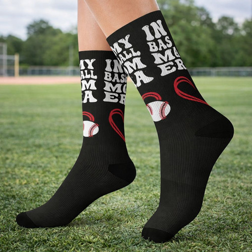 Celebrate Your Baseball Mom Era with Personalized 3D Baseball Socks - Sportilla
