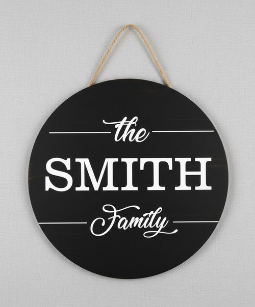 Personalized Family Round Wood Sign, Meaningful Keepsake Gift - Personalize Wall Art