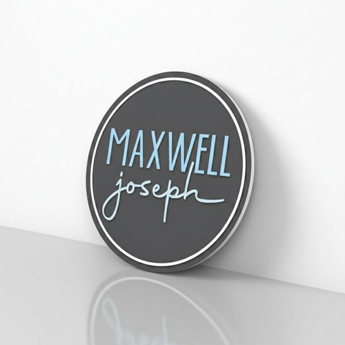 Nursery Round Wood Sign Personalized Name Decor for Kids Rooms - Personalize Wall Art