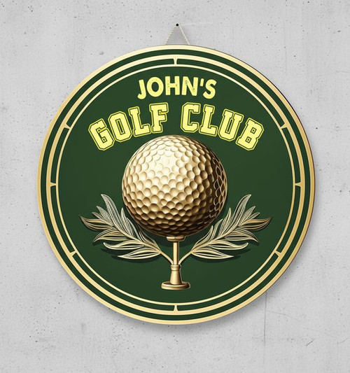Golf Lovers Personalized Plaque Sport Round Wood Sign Gift - Personalize Wall Art