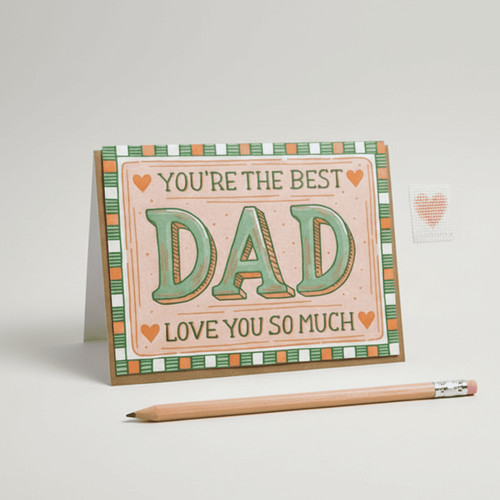 Best Dad Ever - Elegant Letterpress Father's Day Greeting Card - Father's Day Fun
