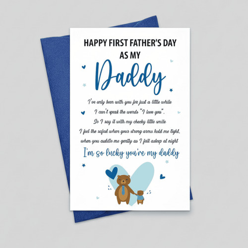 Celebrating Dad - Heartfelt 1st Father's Day Greeting Card - Father's Day Fun