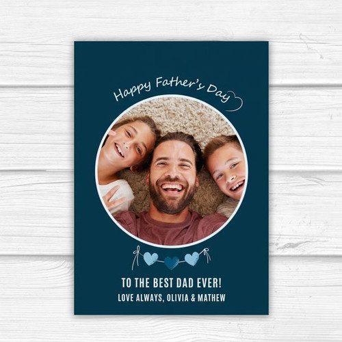 Create a Unique Photo Greeting Card for Dad with Your Message - Father's Day Fun
