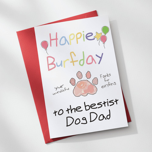 From Your Best Furry Friend - Dog Dad Father's Day Greeting Card - Father's Day Fun