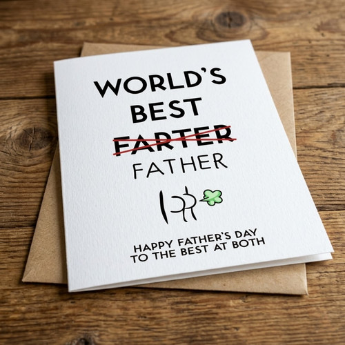 Hilarious Dad Joke Potty Humor Greeting Card for Father's Day - Father's Day Fun