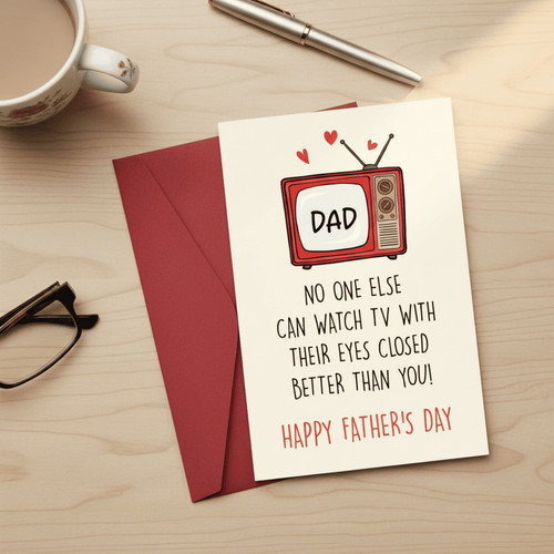 Hilarious Greeting Card for Dad - Father's Day Smiles from Kids - Father's Day Fun