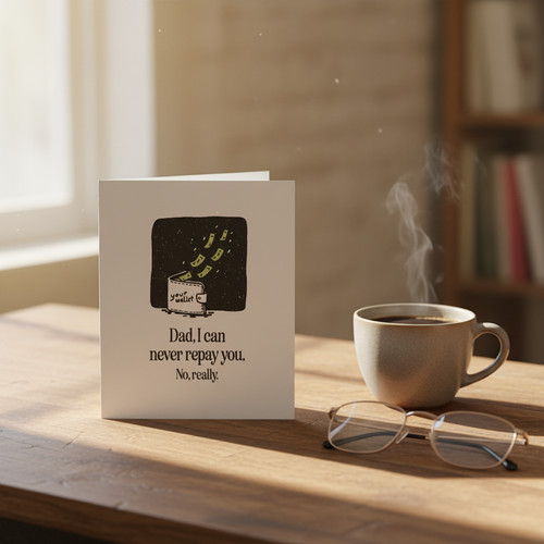 Hilarious Lost Money Dad Greeting Card - Snarky Father's Day Gift - Father's Day Fun
