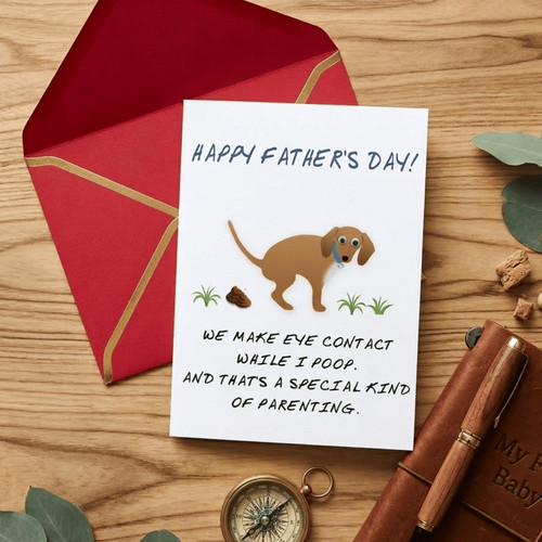 Pawsome Dog Dad Greeting Card - Heartfelt Father's Day Gift for Him - Father's Day Fun