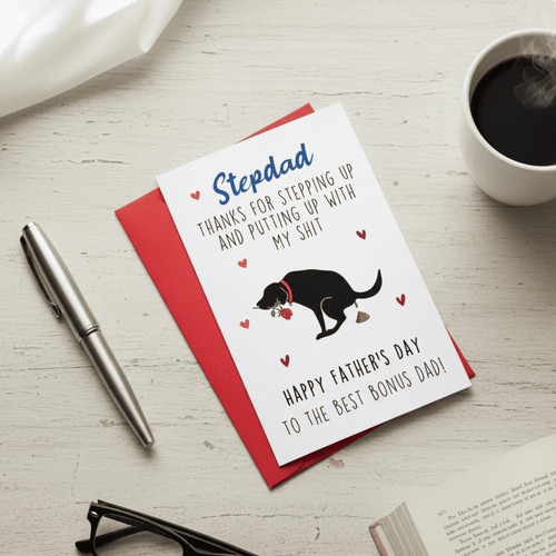 Step Dad's Funny Father's Day Greeting Card from Bonus Kids - Father's Day Fun