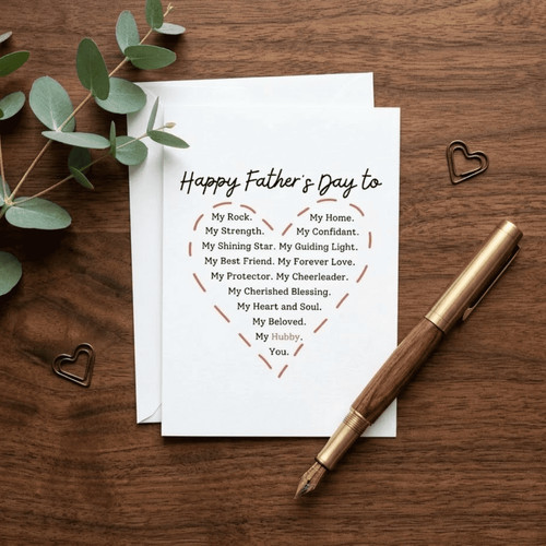 To My Loving Husband - Sentimental Father's Day Greeting Card - Father's Day Fun