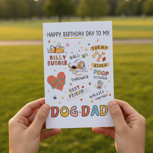 Ultimate Dog Dad Birthday Greeting Card - Perfect Gift for Him - Father's Day Fun