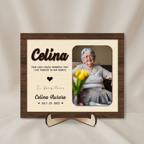 Cherished Remembrance Photo Keepsake Layer Wood Sign - Easessy
