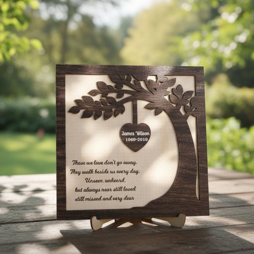 Everlasting Roots Memorial Layer Wood Sign Family Remembrance - Easessy