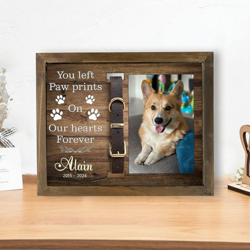 Forever in Your Heart Pet Collar Layer Wood Sign Memorial - Easessy