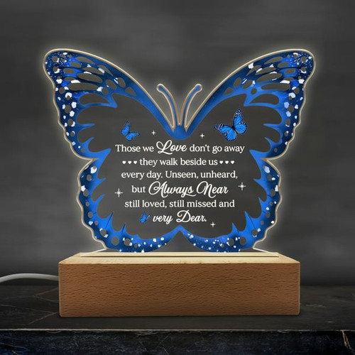 Butterfly Memorial Night Light Touching Sympathy Keepsake - Easessy