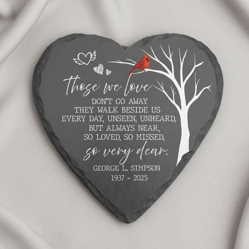 Cardinal Memorial Garden Stone Those We Love Do Not Go Away Tribute - Easessy