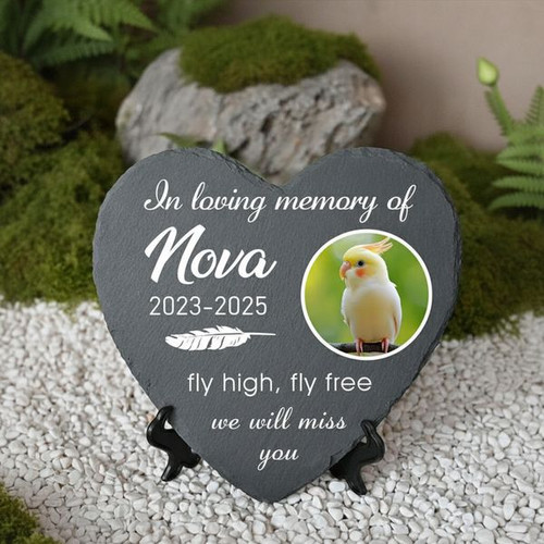 Cherished Memories Custom Photo Pet Memorial Garden Stone - Easessy