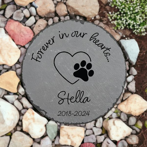Cherishing Every Paw Print Custom Pet Memorial Garden Stone - Easessy