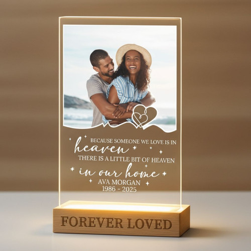Engraved Memories Custom Acrylic Photo Night Light Tribute - Easessy