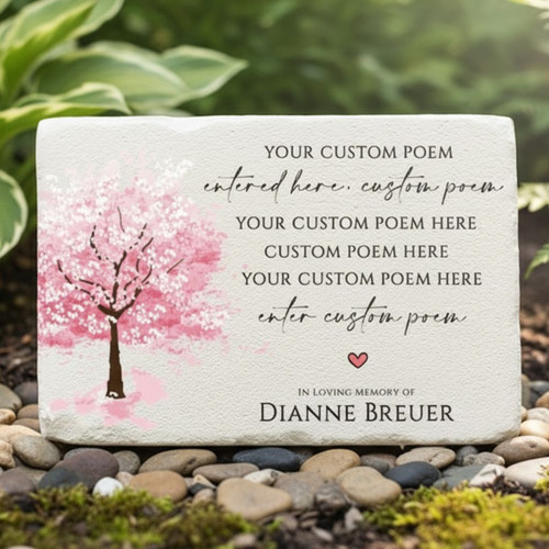 Eternal Roots Custom Tree Plaque Memorial Garden Stone - Easessy