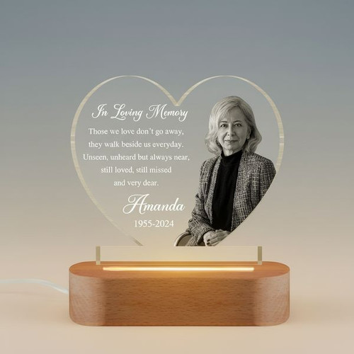 Everlasting Night Light Personalized Parent Memorial Plaque - Easessy