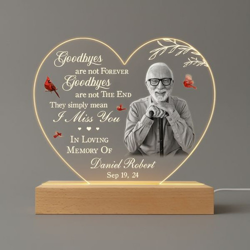 In Loving Memory Photo Night Light Tribute for Mom and Dad - Easessy