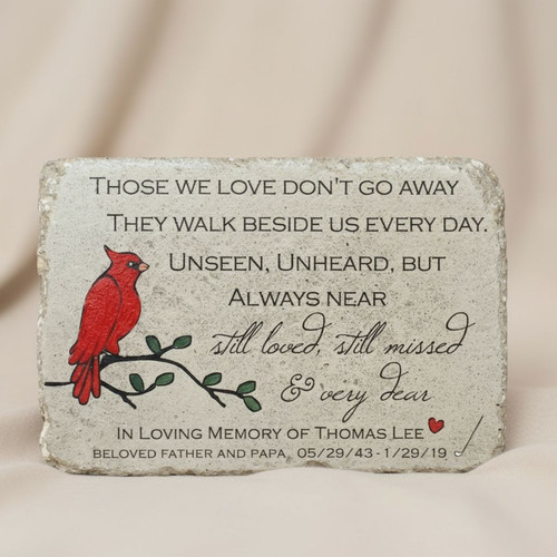 Personalized Memorial Garden Stone Cardinal – In Loving Memory Gift - Easessy