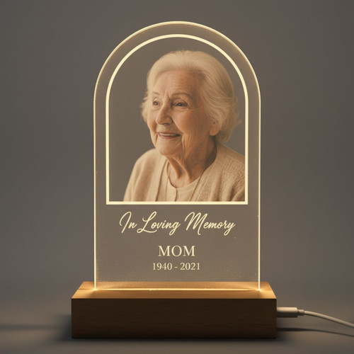 Personalized Mom Memorial LED Night Light Gift - Easessy