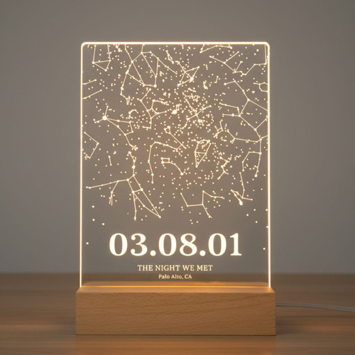 Under This Sky Personalized Star Map Night Light For Him - Easessy