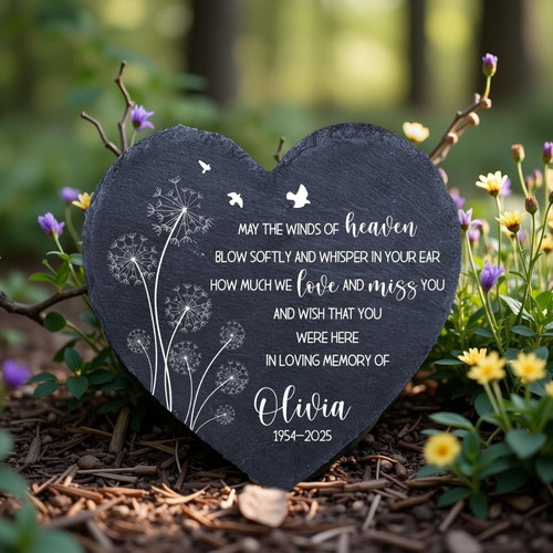 Winds of Heaven Memorial Garden Stone Eternal Remembrance Gift - Easessy