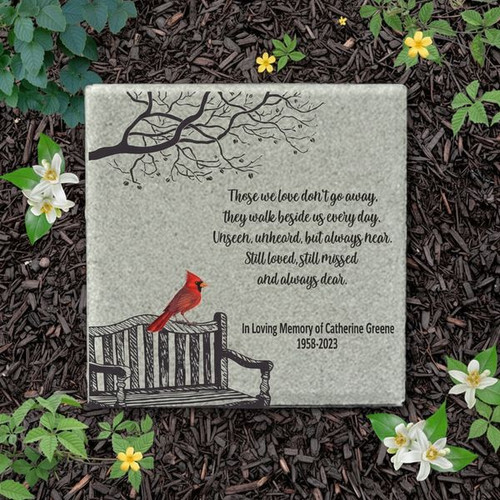 Cardinal Messenger Custom Memorial Garden Stone Gift - Easessy
