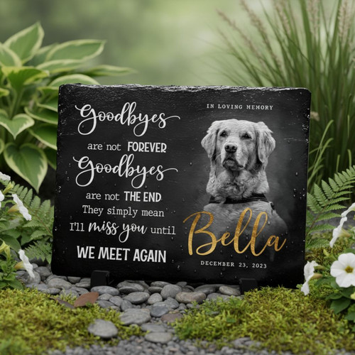 Custom Photo Memorial Garden Stone for a Cherished Pet - Easessy