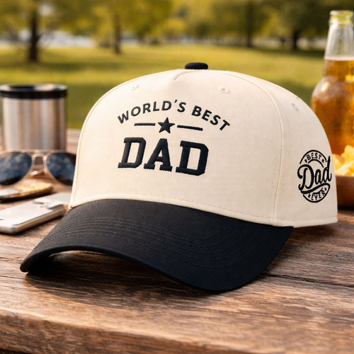 Embroidered Mid Profile Baseball Cap - Dad's Vintage Birthday Gift - Father's Day Fun
