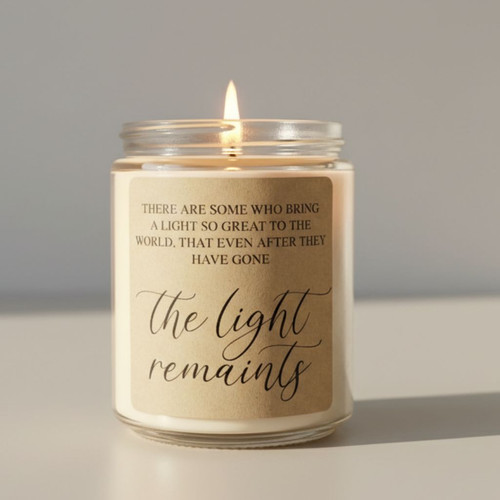 Eternal Glow The Light Remains Soy Wax Candle 9oz Sympathy Gift - Easessy