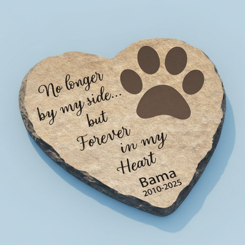 Eternal Paw Prints Custom Dog Memorial Garden Stone - Easessy