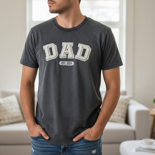 Everlasting Bond Custom Dad Embroidered Comfort Colors T-shirt - Father's Day Fun