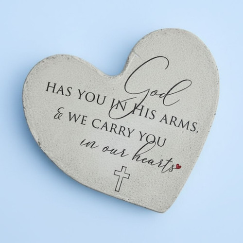 Forever Loved Handcrafted Heart Memorial Garden Stone - Easessy