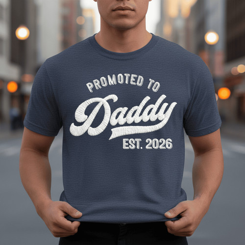 Future Dad Embroidered Comfort Colors T-shirt Announcement - Father's Day Fun