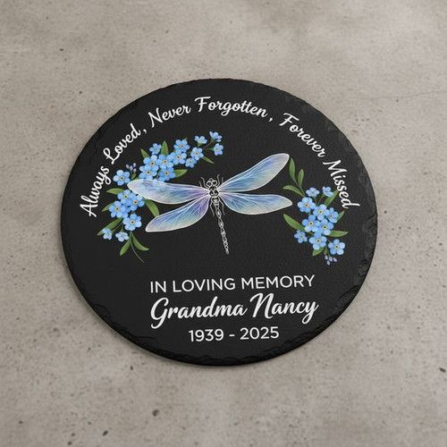 Garden Floral Tribute Dragonfly Memorial Garden Stone - Easessy