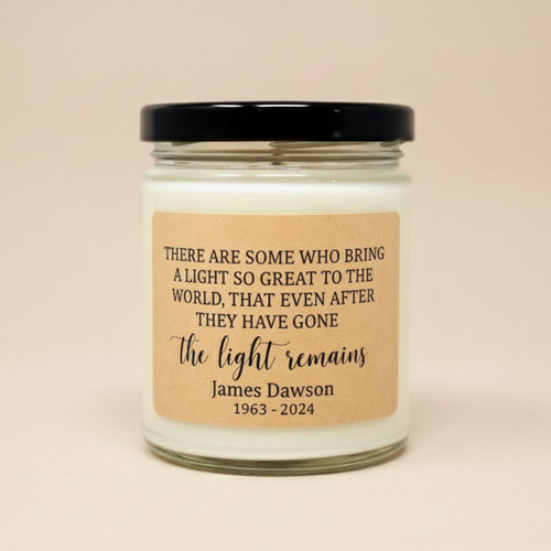 Glow of Remembrance Parent Memorial 9oz Soy Wax Candle - Easessy