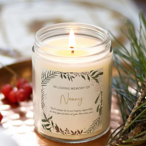 Graceful Remembrance Personalised Soy Wax Candle 9oz Jar - Easessy