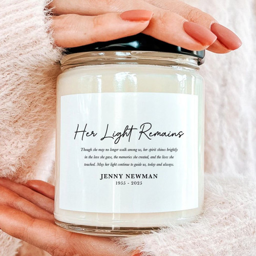 Honor Their Spirit Personal 9oz Soy Wax Candle Tribute - Easessy